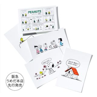 スヌーピー(SNOOPY)の先行販売・西宮阪急Peanuts LIFE&TIMES アートカード・5枚組(キャラクターグッズ)