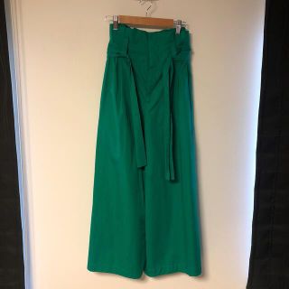 ザラ(ZARA)のZARA ザラ グリーン ワイドパンツ(カジュアルパンツ)