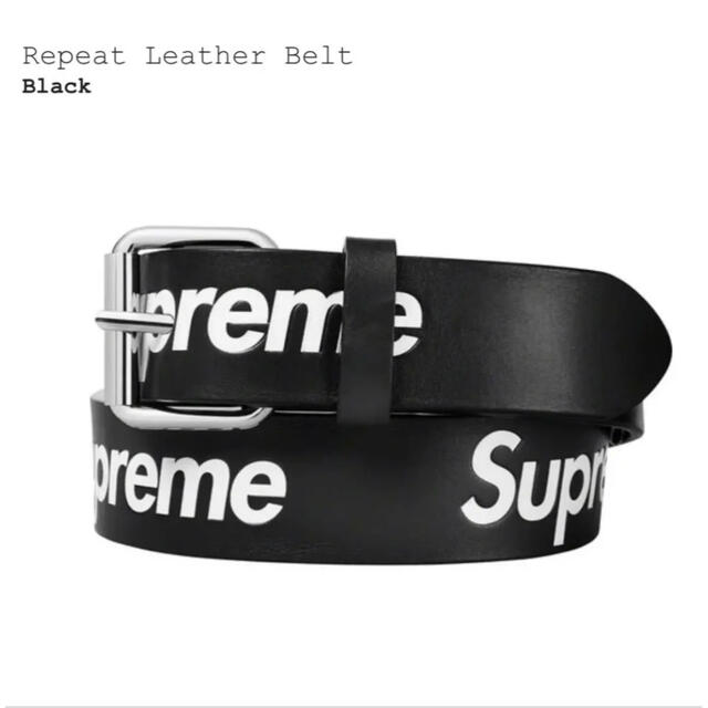 Supreme Repeat Leather Belt ブラック S/M 新品