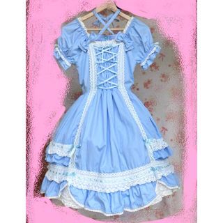 アンジェリックプリティー(Angelic Pretty)のAngelic pretty  無地ワンピース　2005年(ひざ丈ワンピース)