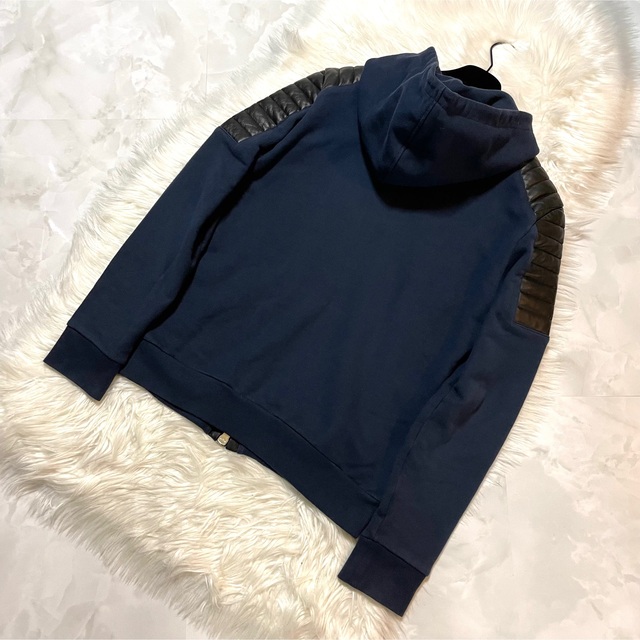 BALMAIN - 本物 バルマンオム ショルダー レザー切替 ZIP UP BALMAIN - 本物 バルマンオム ショルダー レザー切替 ZIP UP