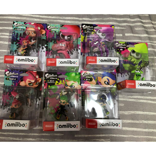 Nintendo Switch(ニンテンドースイッチ)のamiibo 7個セット タコなど（スプラトゥーンシリーズ） エンタメ/ホビーのフィギュア(ゲームキャラクター)の商品写真