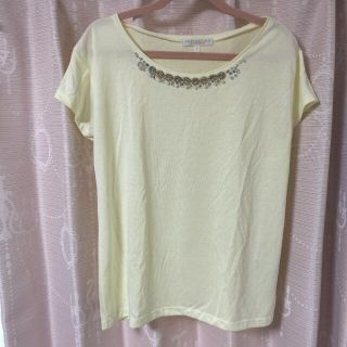 プロポーションボディドレッシング(PROPORTION BODY DRESSING)のイエロー　ビジュー　カットソー　トップス　Tシャツ(カットソー(半袖/袖なし))