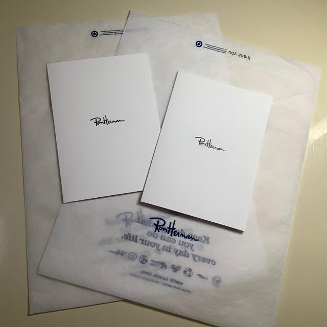 Ron Herman(ロンハーマン)のロンハーマン　保管袋(不織布)2枚とメッセージカード入れ2枚 インテリア/住まい/日用品のオフィス用品(ラッピング/包装)の商品写真