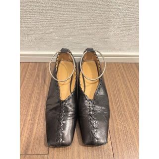 ジルサンダー(Jil Sander)のJIL SANDER アンクレットフラットシューズ(ローファー/革靴)