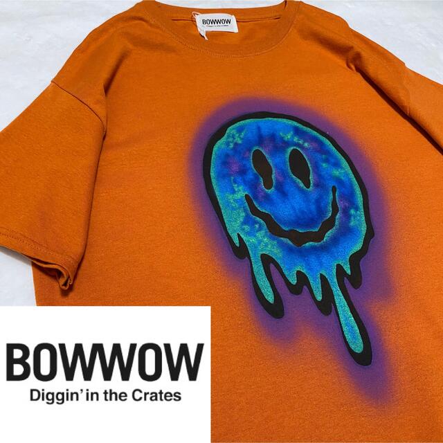 BOWWOW バウワウ オレンジ Tシャツ プリント ビッグシルエッ ゆるだぼ