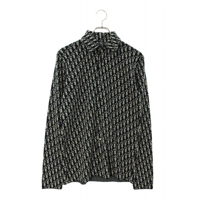 Dior - ディオール 023M550AT099 オブリーク柄総柄ニット長袖シャツ