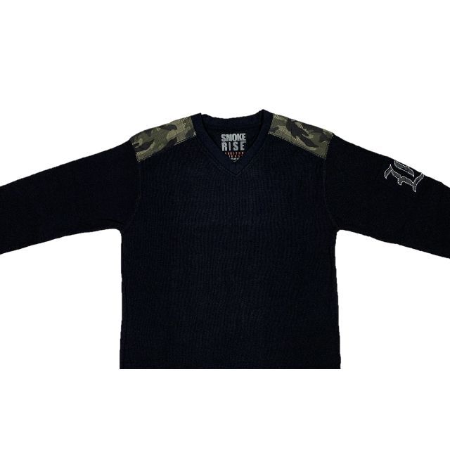 SMOKE RISE スモークライズ 迷彩柄 長袖 Tシャツ ブラック M メンズのトップス(Tシャツ/カットソー(七分/長袖))の商品写真