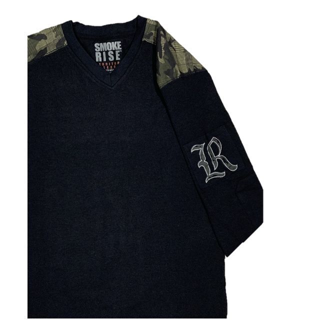 SMOKE RISE スモークライズ 迷彩柄 長袖 Tシャツ ブラック M メンズのトップス(Tシャツ/カットソー(七分/長袖))の商品写真