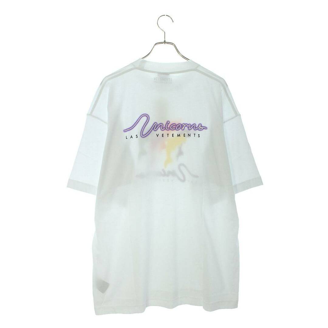 VETEMENTS(ヴェトモン)のヴェトモン 22AW UA53TR190W ドルフィンユニコーンプリントTシャツ  メンズ S メンズのトップス(Tシャツ/カットソー(半袖/袖なし))の商品写真