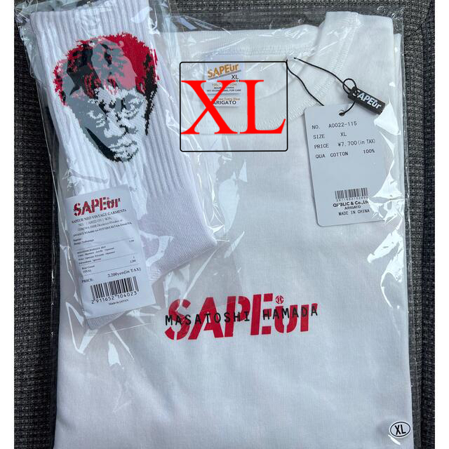 SAPEur サプール　SCS 大阪　浜田　tシャツ XL ソックス