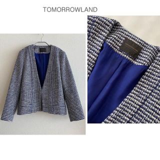 トゥモローランド ツイードジャケット ノーカラージャケット 何でも揃う トゥモローランドのジャケットとジレ ストレッチツイード テーラードジャケット