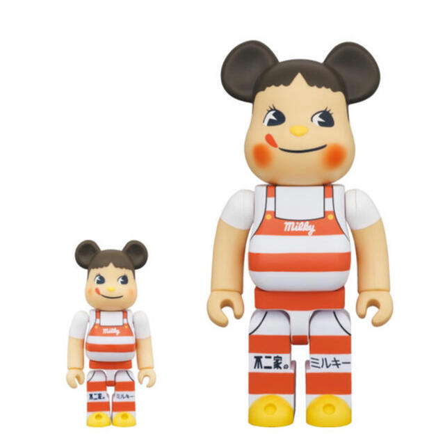 BE@RBRICK ペコちゃん ミルキー三角帽子デザイン 100％ ＆ 400％