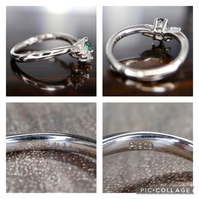 上質アレキサンドライトダイヤモンドリング pt900 total0.37ct  レディースのアクセサリー(リング(指輪))の商品写真