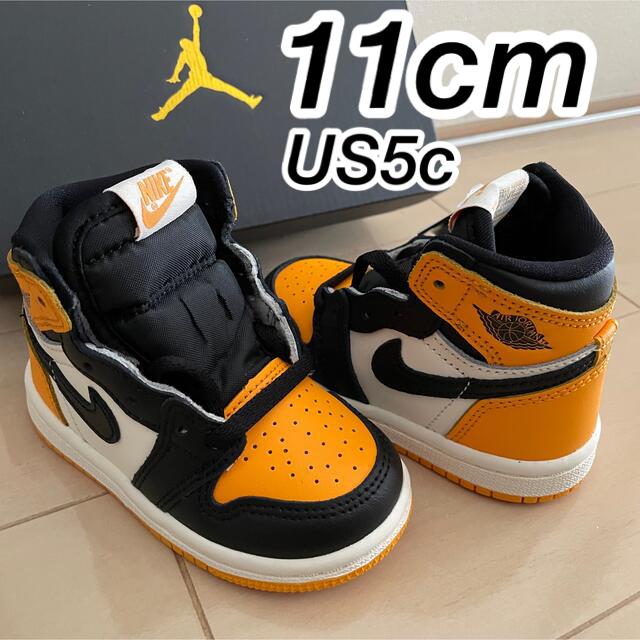 NIKE(ナイキ)の【ジョーさん専用】Jordan1 "Taxi" TD11cm(US5c キッズ/ベビー/マタニティのベビー靴/シューズ(~14cm)(スニーカー)の商品写真