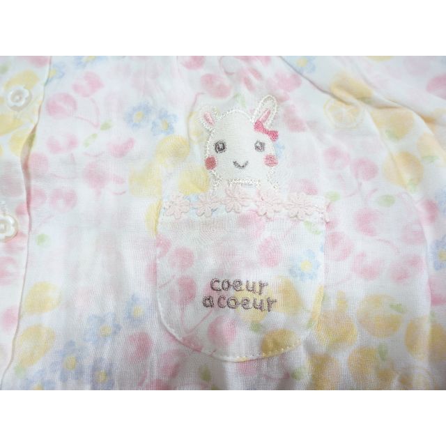 coeur a coeur(クーラクール)の◆新品◆クーラクール　ワンピース　夏　フルーツ柄　100　ピンク キッズ/ベビー/マタニティのキッズ服女の子用(90cm~)(ワンピース)の商品写真