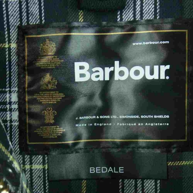 Barbour(バーブァー)のBarbour バブアー 2102060 国内正規品 OS WAX BEDALE オーバーサイズ ワックス ビデイル ジャケット イギリス製 ダークグリーン系 40【中古】 メンズのジャケット/アウター(その他)の商品写真