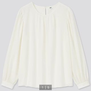 ユニクロ(UNIQLO)のUNIQLO レーヨンジョーゼットボリュームブラウス(シャツ/ブラウス(長袖/七分))