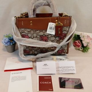 コーチ(COACH)のコーチ　ローグ25 シグネチャー テキスタイル ジャカード エレファントモチーフ(ハンドバッグ)