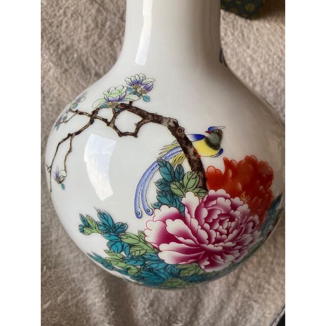 新品未使用 花瓶 壺 景徳鎮 陶磁器「鳥語花香」 - www.ecotours-of