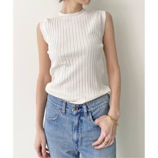 アパルトモンドゥーズィエムクラス(L'Appartement DEUXIEME CLASSE)の【HAVEL studio】RIB SLEEVELESS PULLOVER(ニット/セーター)