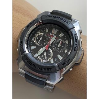 ジーショック(G-SHOCK)のG-SHOCK/クロノグラフ/G-1000D/メタルバンド/シルバー/時計/良品(腕時計(デジタル))