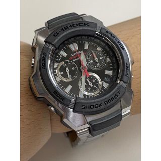 G-SHOCK/クロノグラフ/G-1000D/メタルバンド/シルバー/時計/良品