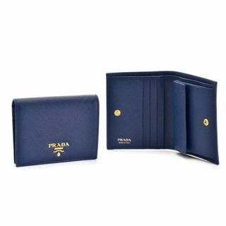 プラダ(PRADA)のプラダ PRADA 折財布 1MV204 BLUETTE SAFFIANO METAL ORO(財布)