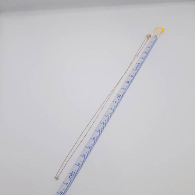 エテ ete ダイヤネックレス K10PG 0.02ct ジュエリーボックス付き - 6