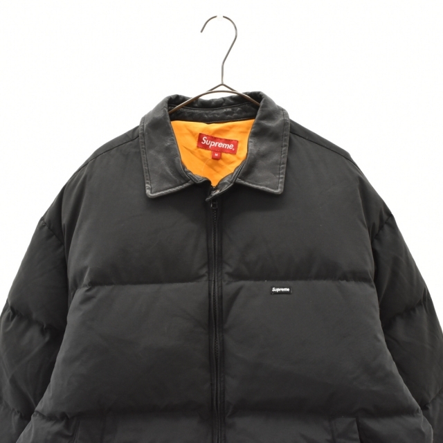 SUPREME シュプリーム 19aw Leather Collar Puffy Jacket レザーカラー
