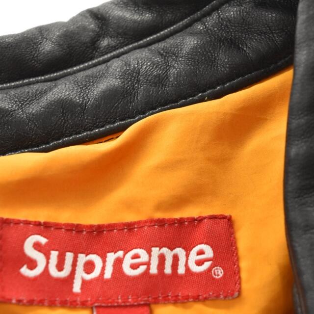 SUPREME シュプリーム 19aw Leather Collar Puffy Jacket レザーカラー
