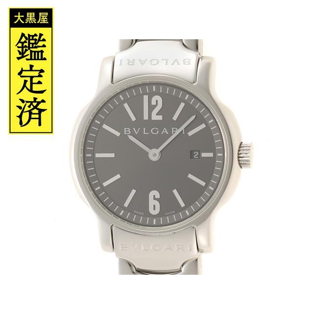 驚きの値段 BVLGARI ブルガリ ソロテンポ ST29S クォーツ ブラック SS 【205】 腕時計
