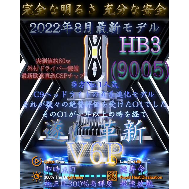 HB3 LED ヘッドライト バルブ フォグ 超絶爆光 V6P 6000k 最強