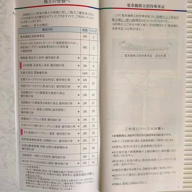 名鉄 株主優待 冊子 3冊（名古屋鉄道）