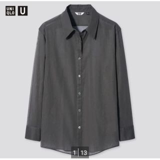 ユニクロ(UNIQLO)のユニクロ UNIQLO シアーシャツ(シャツ/ブラウス(長袖/七分))