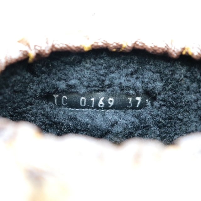 LOUIS VUITTON(ルイヴィトン)の未使用 ルイヴィトン 19年製 テリトリーライン モノグラム ミンクファー×ハラコ レザー ブーツ レディース 黒×茶 37.5 ムートンライナー LOUIS VUITTON レディースの靴/シューズ(ブーツ)の商品写真