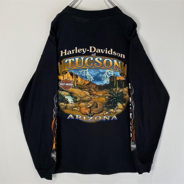 Harley Davidson - ハーレーダビッドソン ロングTシャツ ポケット付 