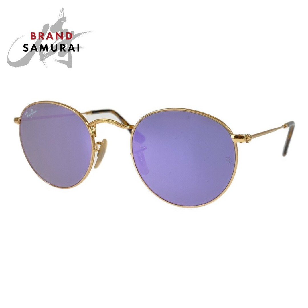 Ray-Ban レイバン ラウンドメタル 偏向レンズ ゴールド メタル RB3447-N ROUNDMETAL 001/8○ 47□21 140 サングラス ラウンド  メンズ 305229