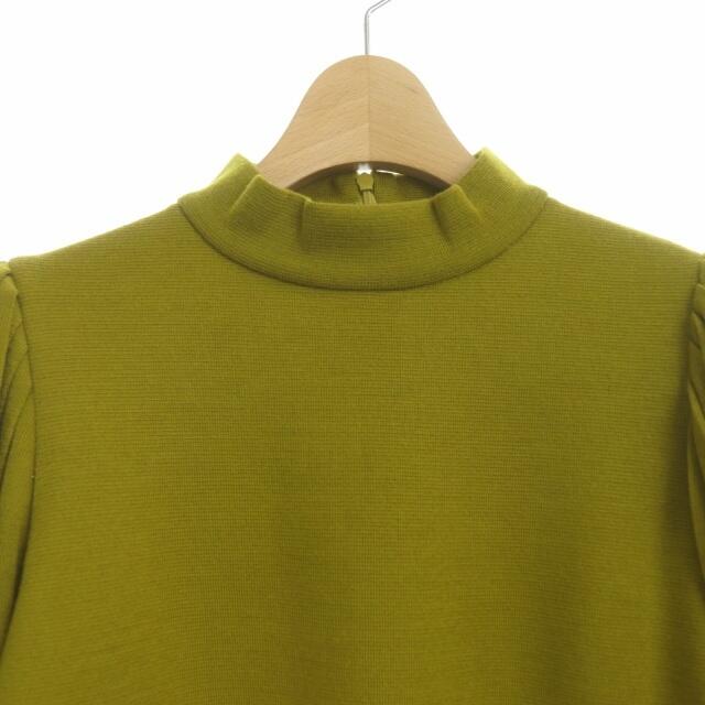 LANVIN(ランバン)のランバン コレクション プリーツニット セーター プルオーバー 長袖 38 黄緑 レディースのトップス(ニット/セーター)の商品写真