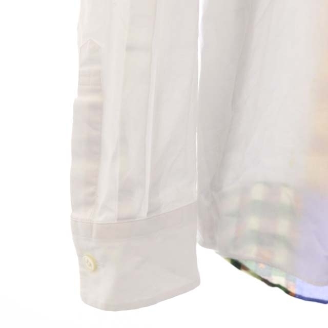 トリココムデギャルソン AD2018 切替配色シャツ 長袖 M 白 マルチカラー レディースのトップス(シャツ/ブラウス(長袖/七分))の商品写真