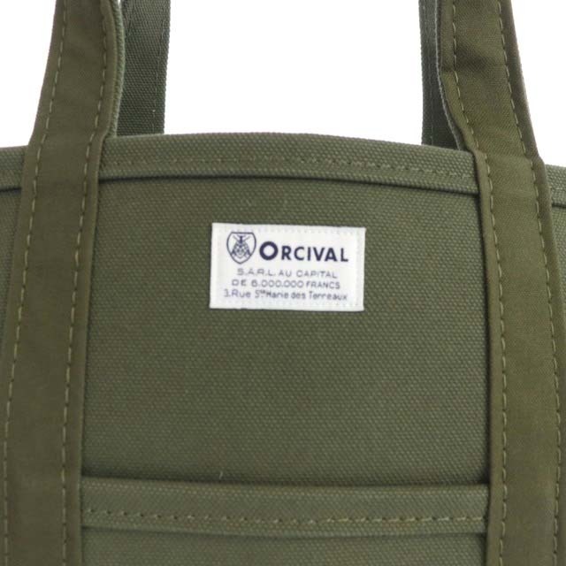 オーチバル ORCIVAL オーシバル トートバッグ キャンバス カーキ 6