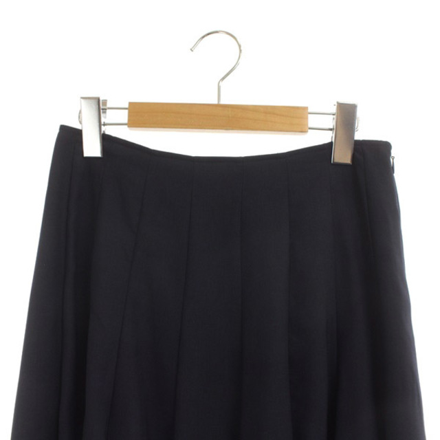 GALLERY VISCONTI(ギャラリービスコンティ)のギャラリービスコンティ ツイル切換えフレアースカート ロング リボン 2 紺 レディースのスカート(ロングスカート)の商品写真