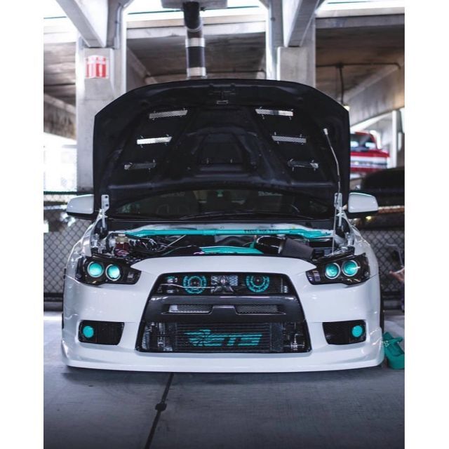 シックスピード ホーン ブルー USDM JDM スタンス 汎用 丸型 青-