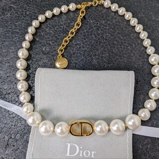 Christian Dior - 【美品】Christian Dior　パールネックレス　チョーカー　 ゴールド