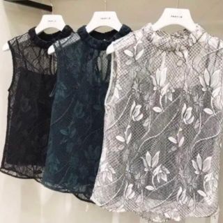 フレイアイディー(FRAY I.D)のFRAY I.D /美品♡ハイネックレースブラウス(シャツ/ブラウス(半袖/袖なし))