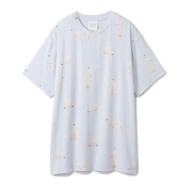 gelato pique(ジェラートピケ)のgelato pique【UNISEX】しろくまモチーフ接触冷感Ｔシャツ BLU レディースのルームウェア/パジャマ(ルームウェア)の商品写真