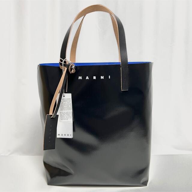 Marni(マルニ)の新品 マルニ MARNI バイカラー トート バッグ PVC 黒 レディースのバッグ(トートバッグ)の商品写真
