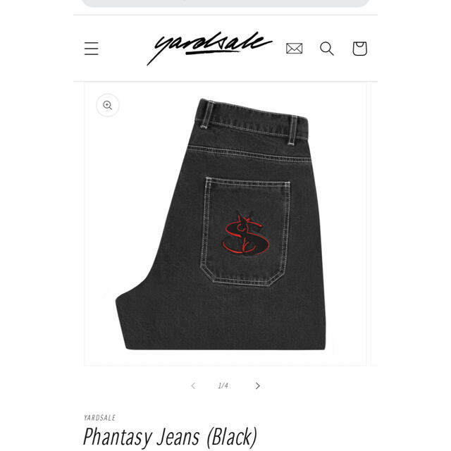 Yardsale Phantasy Jeans  Black ヤードセールデニム