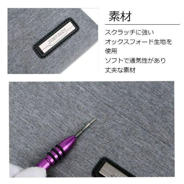 ショルダーバッグ メンズ 斜めがけ 軽量 薄い ビジネスバッグ グレー 4