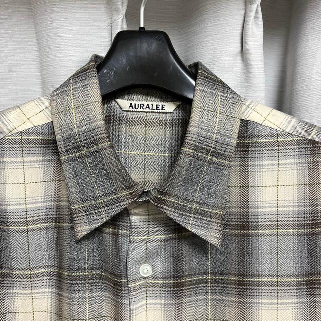 AURALEE(オーラリー)のAURALEE SUPER LIGHT WOOL CHECK SHIRTS メンズのトップス(シャツ)の商品写真